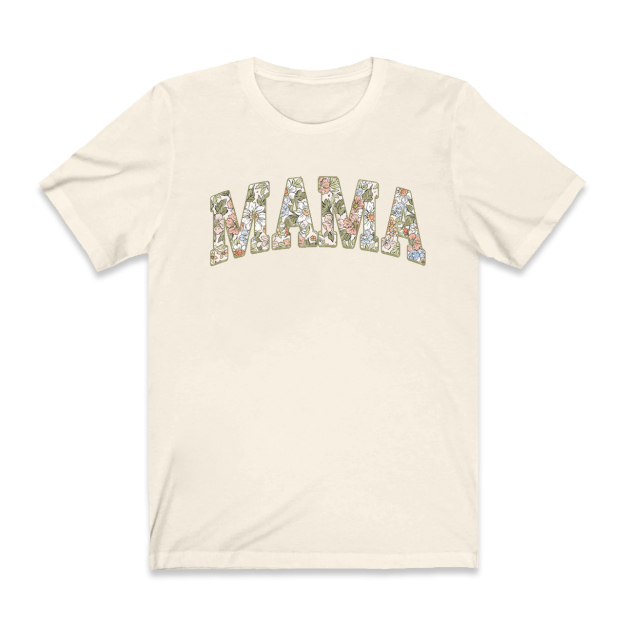 Summer Floral Mama Retro Mom Shirt