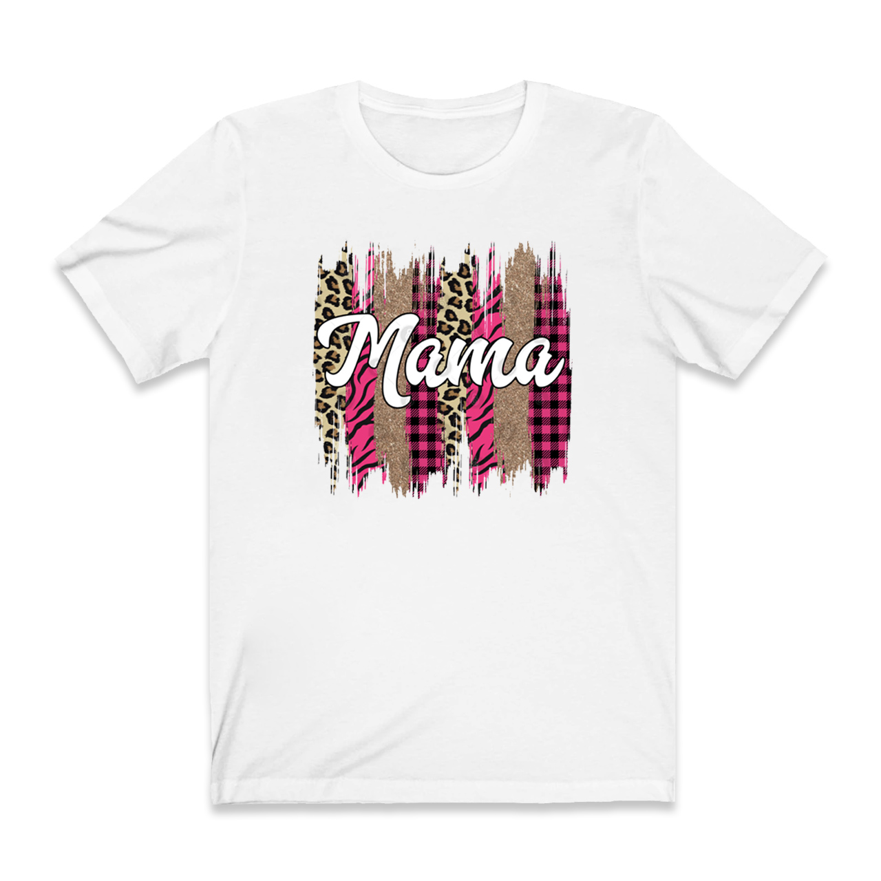 Leopard And Pink Plaid Mom Shirt