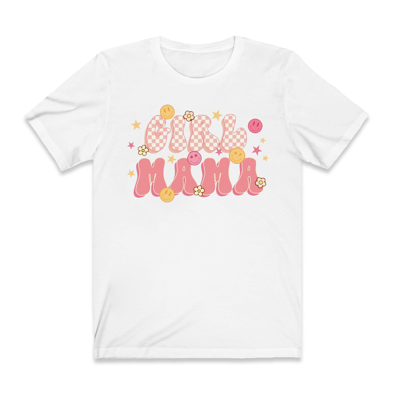 Smiley Face Girl Mama Gift T-Shirt