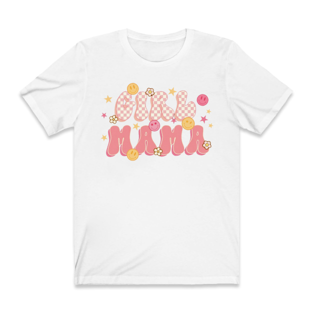 Smiley Face Girl Mama Gift T-Shirt
