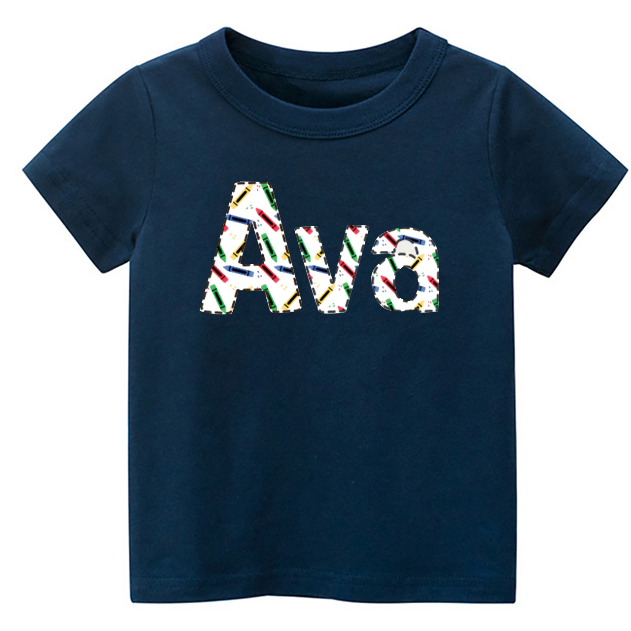 Kids Back to School Tee-Personalized Pencil Name