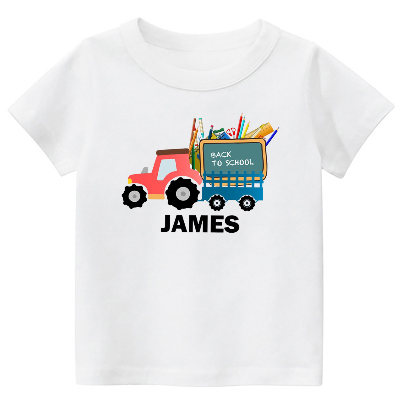 Personalized School Tractor With Kids Name