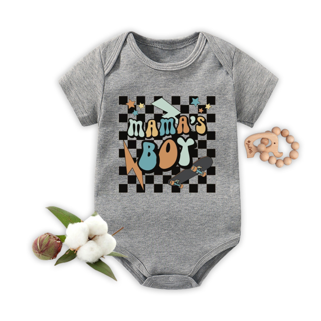 Mama's Boy Retro Skater Baby Bodysuit