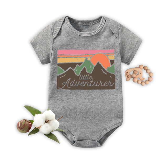 Little Adventurer Cute Mountains Baby Bodysuit