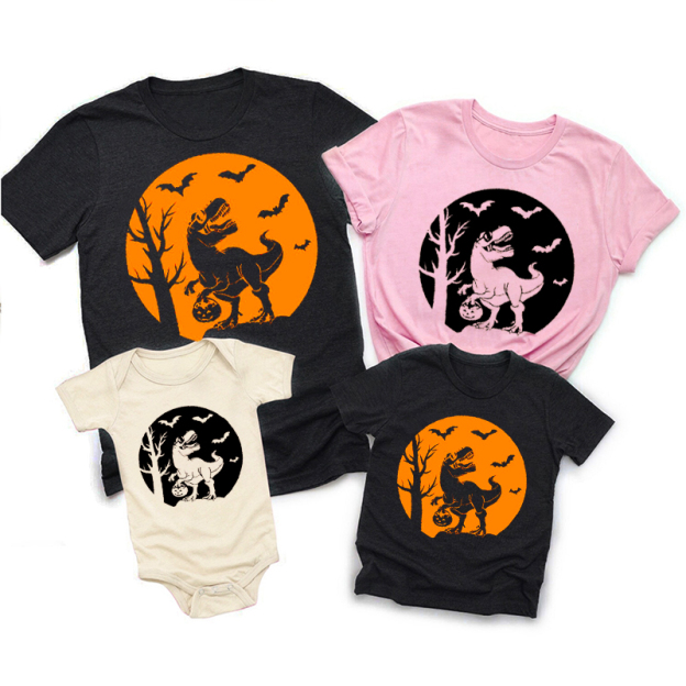 Halloween Dinosaur Family Matching Shirt