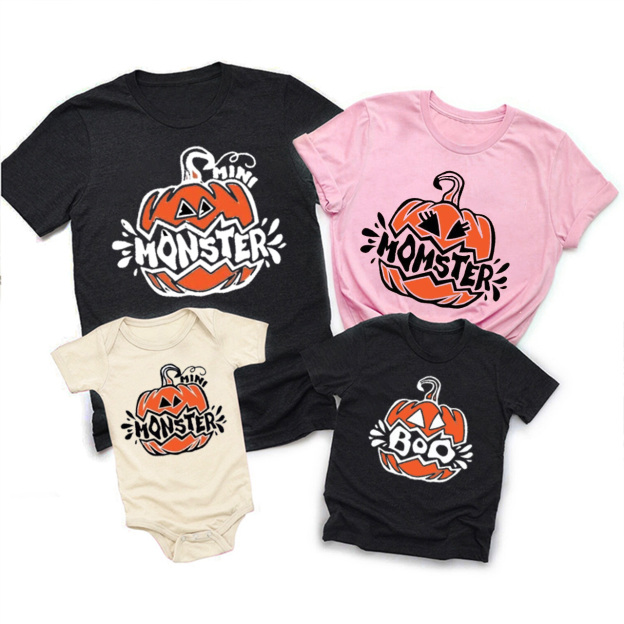 Funny Family Matching Pumpkin Monsters Shirts