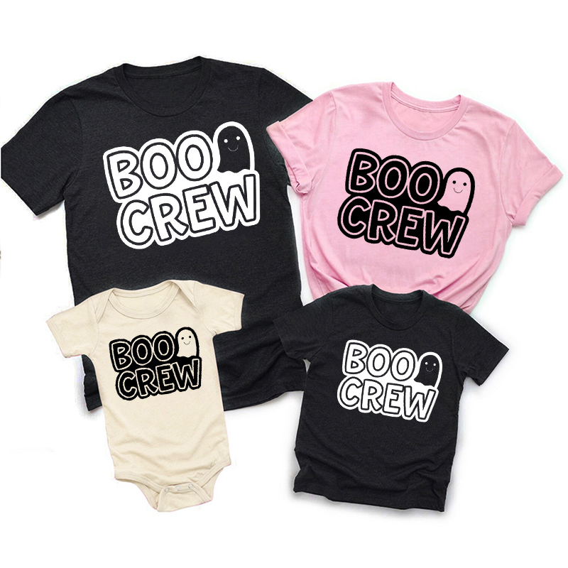 Halloween Boo Crew Squad Family Party Matching Shirt