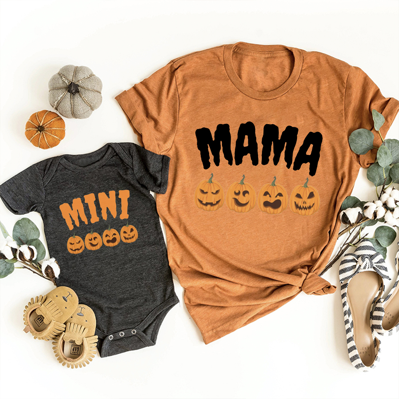 Halloween Mama Mini Grimace Pumpkin Mom&Me Matching Shirt
