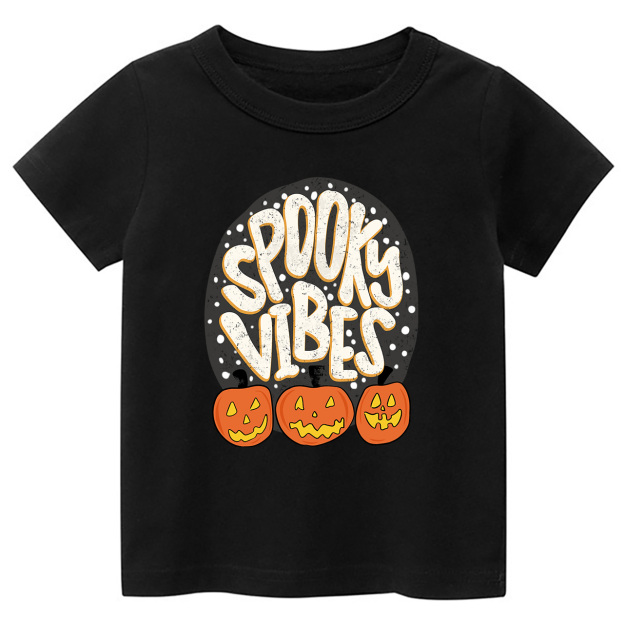Spooky Vibes Toddler Retro Halloween Shirt