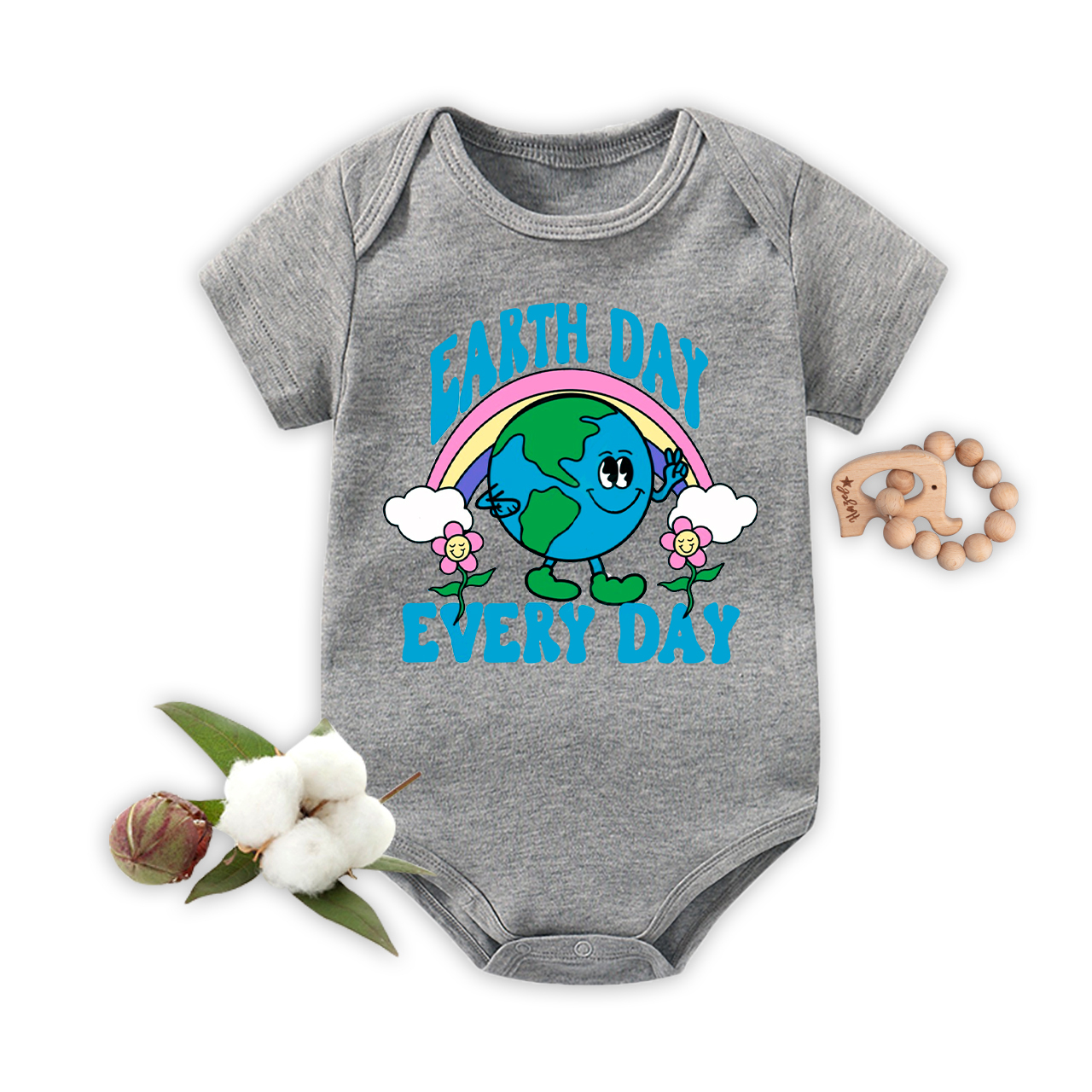 Retro Design Earth Day Every Day Bodysuit For Baby