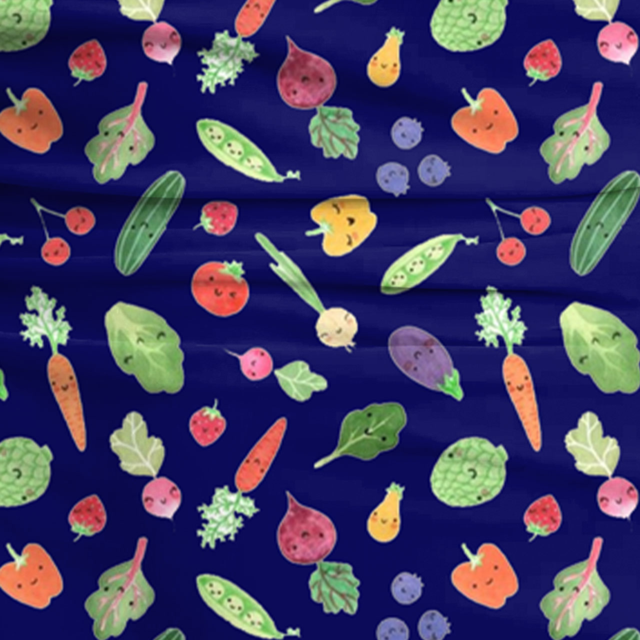 Happy Vegetables Two-Piece Pajama Set For Kids