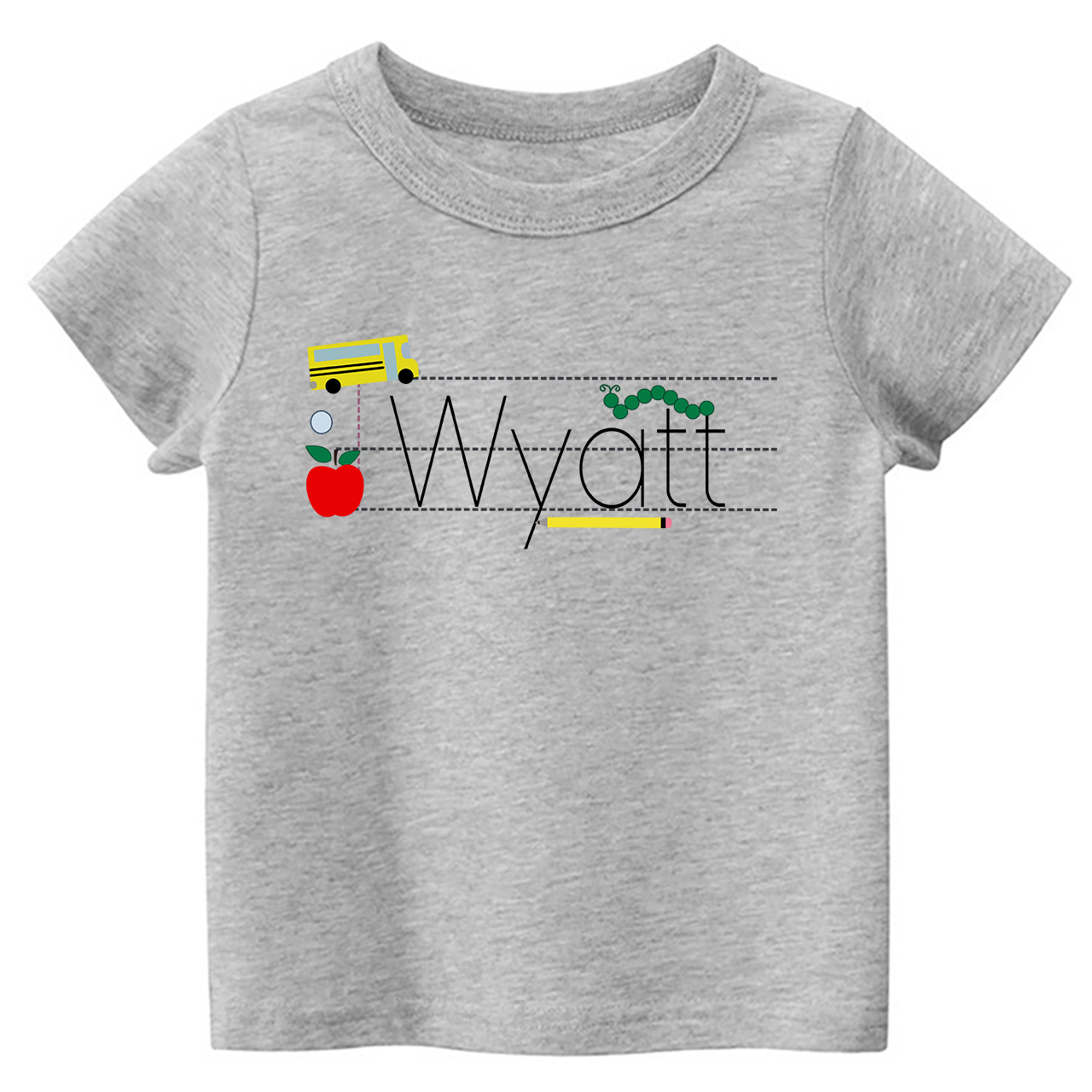 Personalized Monogrammed Line Spectrum Back to School Shirt