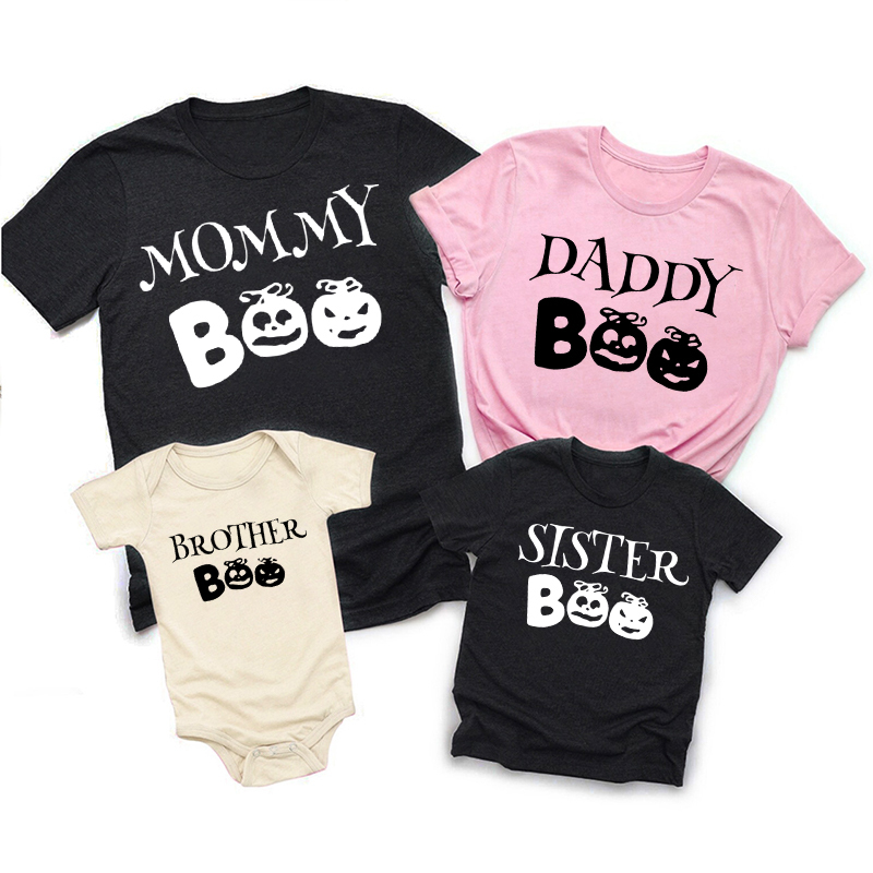 Personalized Halloween Pumpkin Boo Shirt For Family