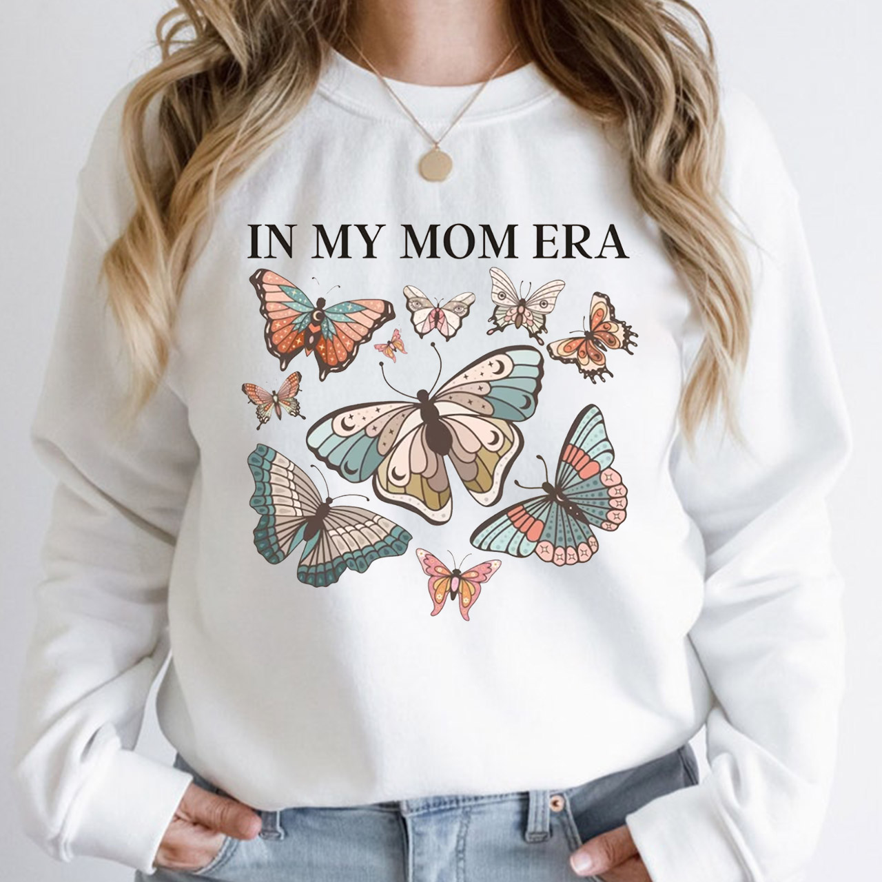 Mom Era Butterfly Sweatshirt
