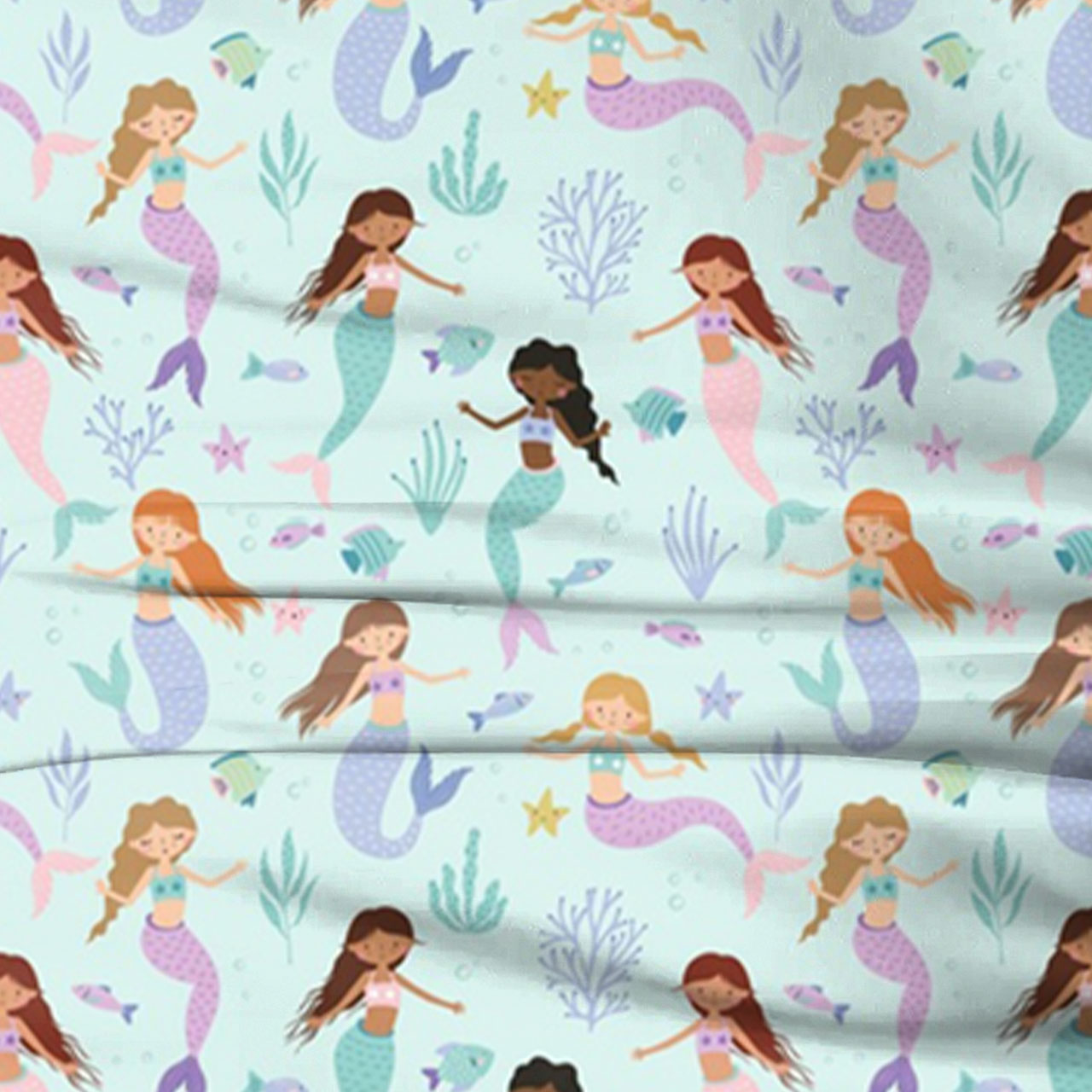 Mermaid Princess Two-Piece Pajama Set For Kids