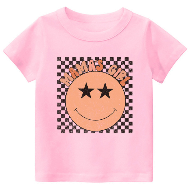 Mama's Girl Check Kids T-Shirt