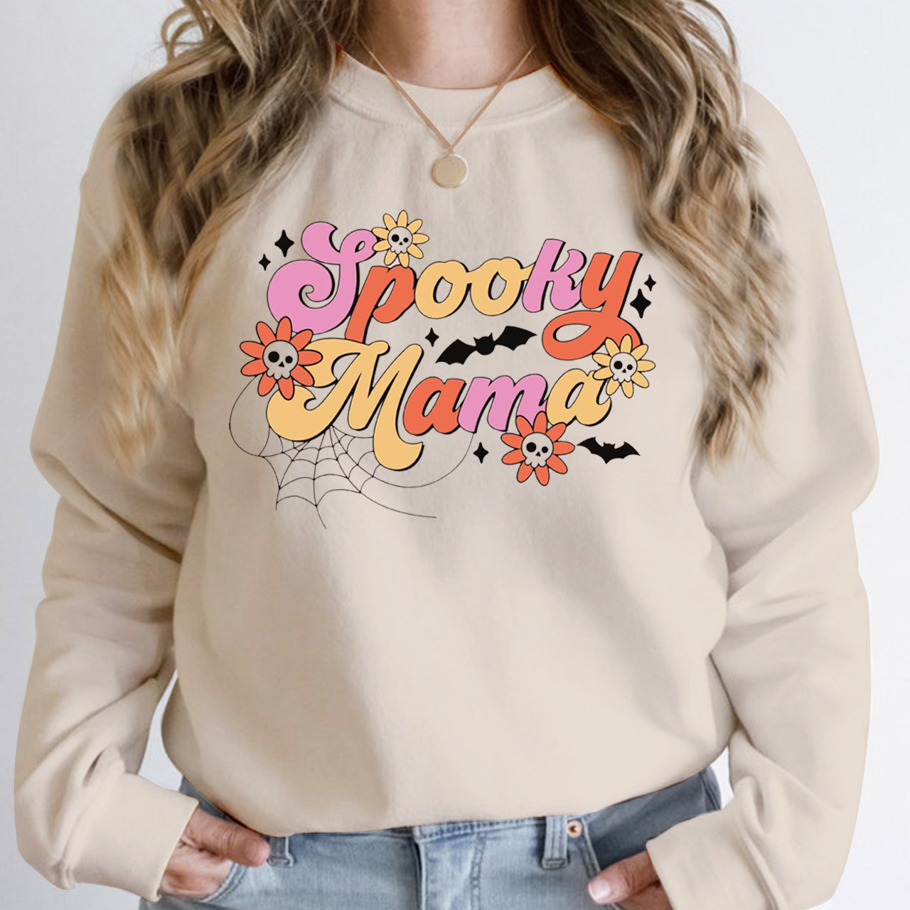Retro Spooky Mama Sweatshirt