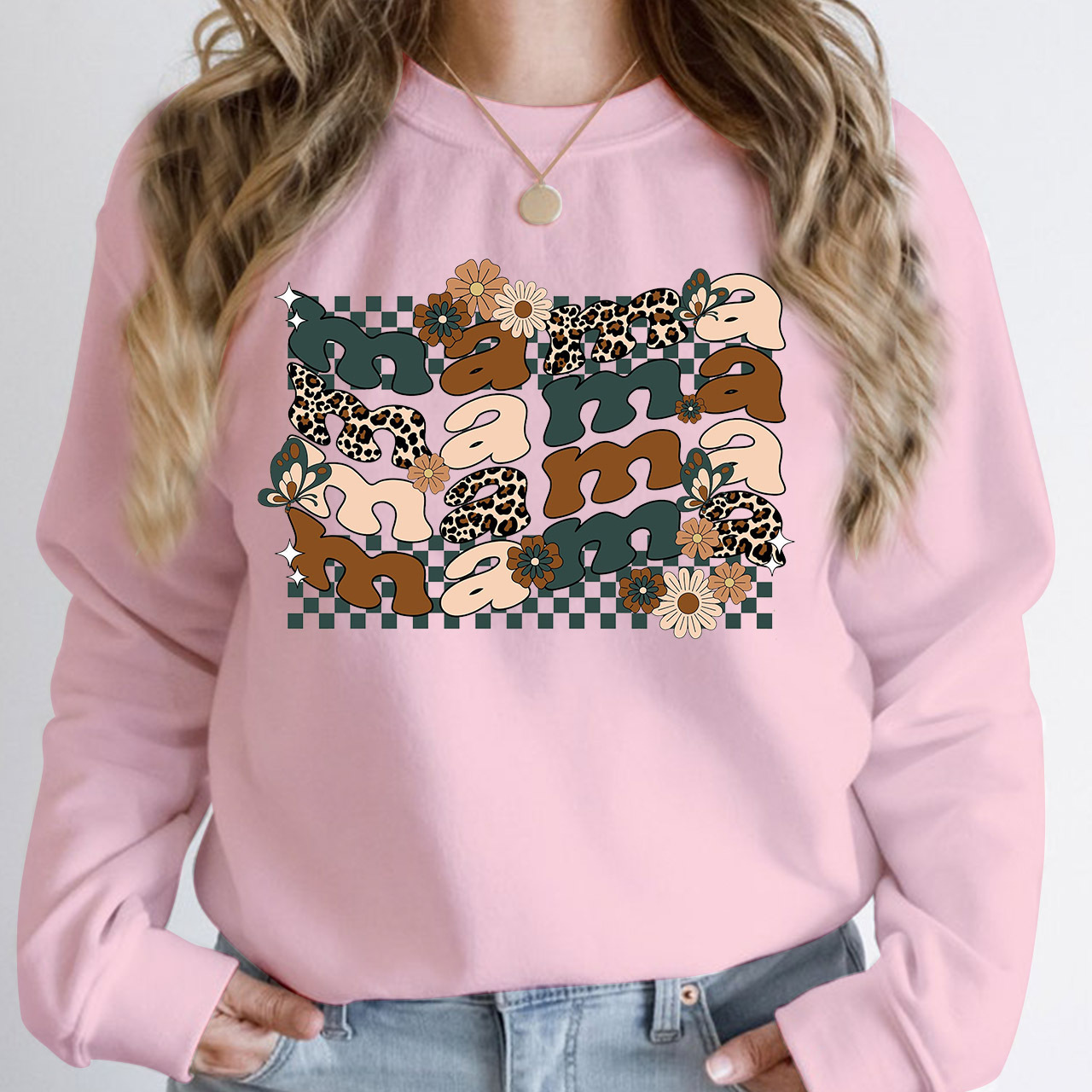 Wave Mama Retro Flower Sweatshirt
