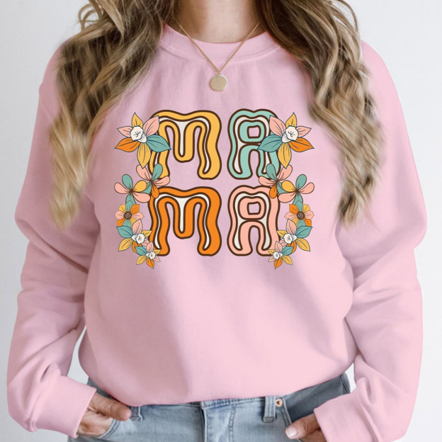 Retro Flowers Vintage Mama Sweatshirt