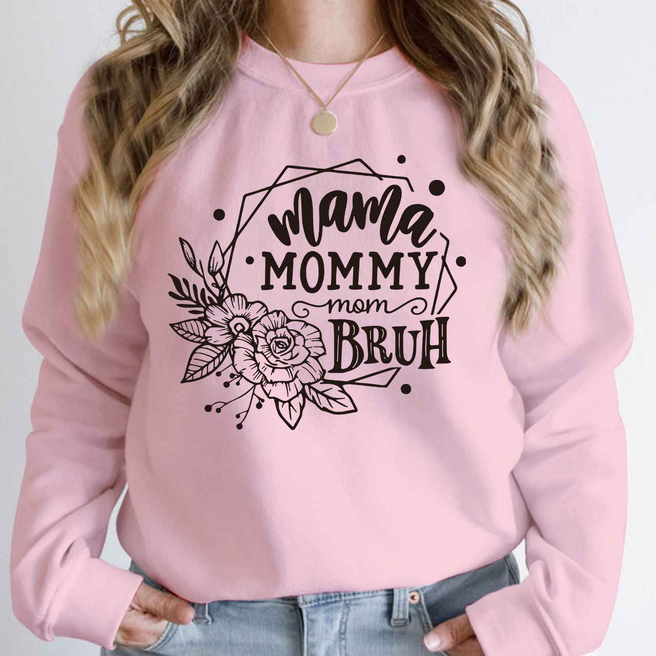 Mama Mommy Mom Bruh Retro Gift Sweatshirt For Mom