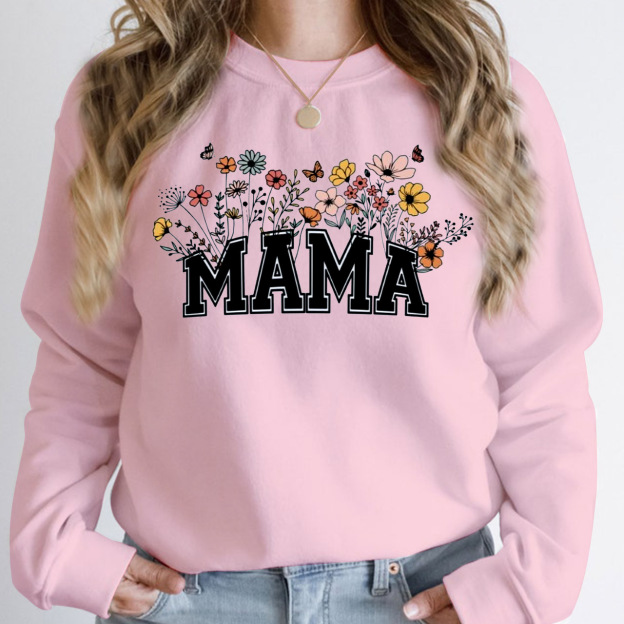 Mama With Wildflowers Gift Sweatshirt