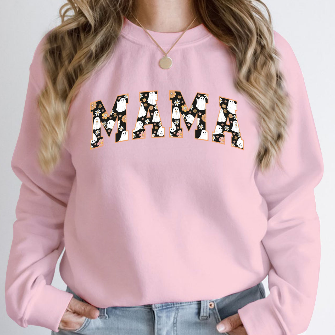 MAMA Funny Ghost Halloween Gift Sweatshirt