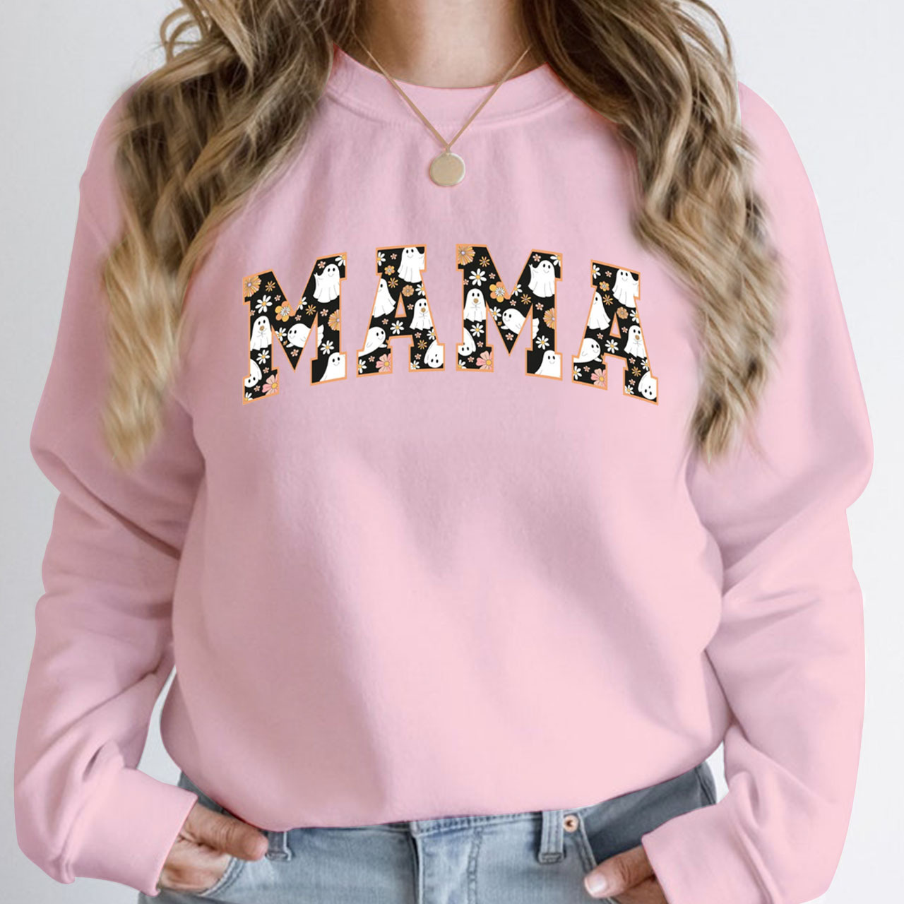 MAMA Funny Ghost Halloween Gift Sweatshirt