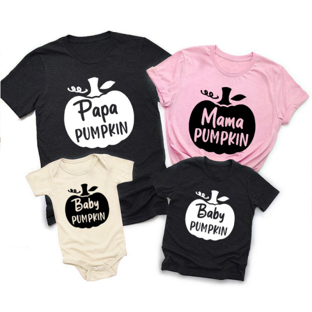 Halloween Family Personalize Pumpkin Family Matching T-Shirts