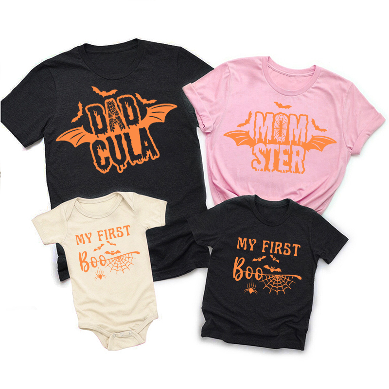 First Halloween New Born Family Matching T-Shirts
