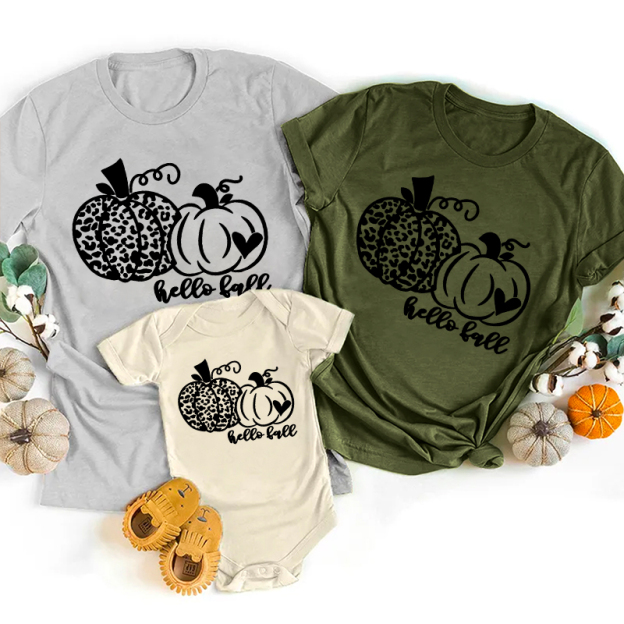 Hello Fall Matching Family Tees