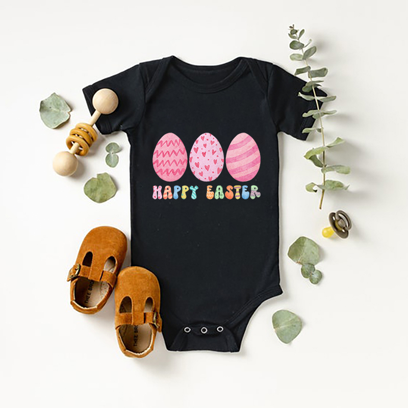 Happy Easter Eggs Bodysuit For Baby