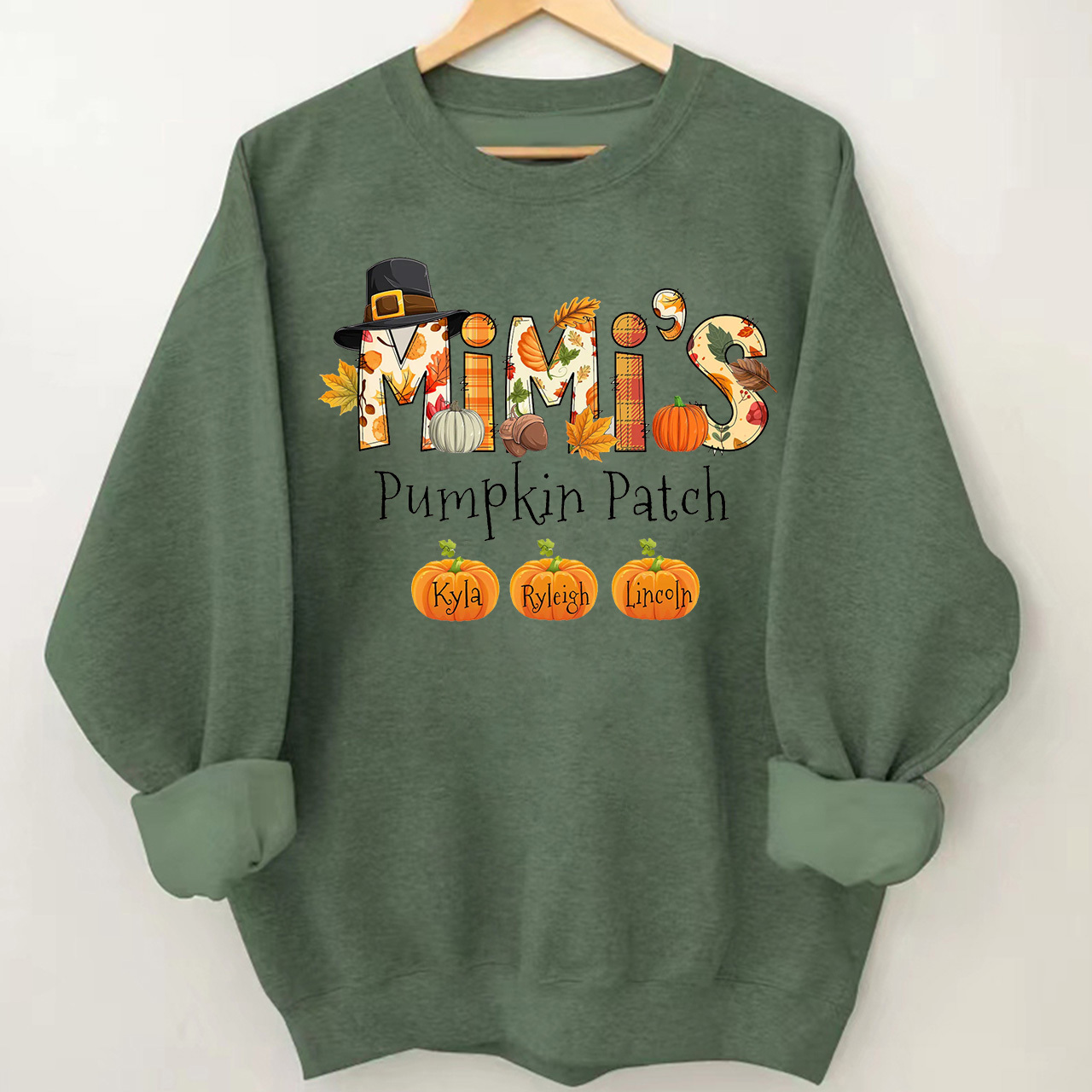 Custom Mimi Pumpkin Patch Fall Halloween Sweatshirt