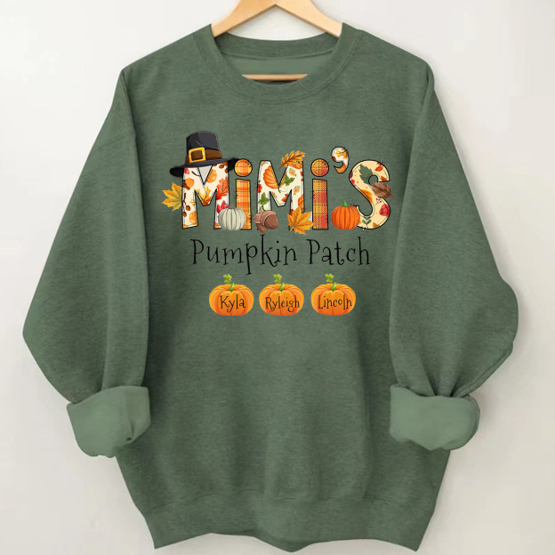 Custom Mimi Pumpkin Patch Fall Halloween Sweatshirt