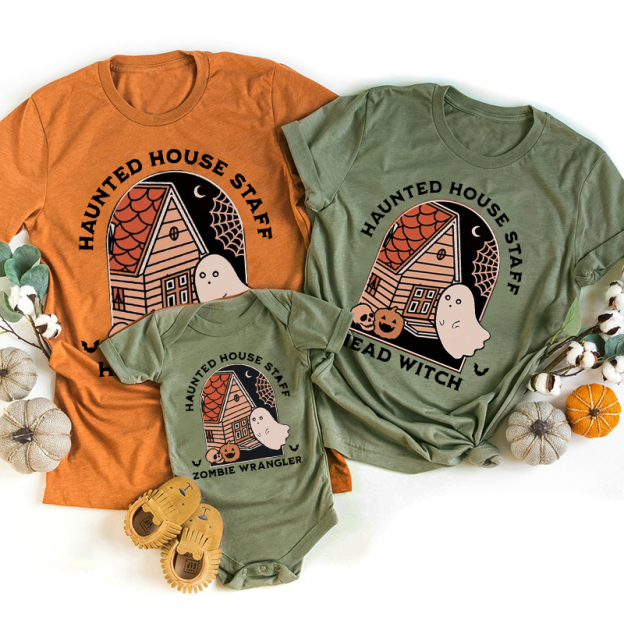 Halloween Haunted House Staff Family Matching Shirts