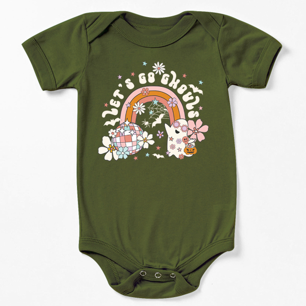 Let's Go Ghouls Retro Natural Baby Bodysuit