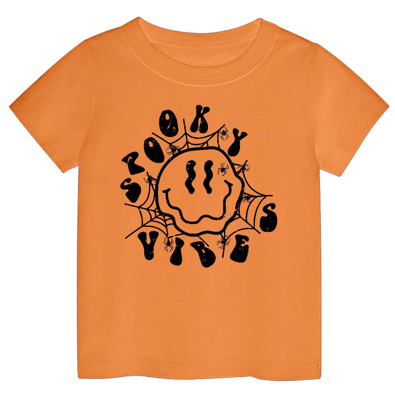 Spooky Spider Web Vibes Cute Fall Toddler Tees