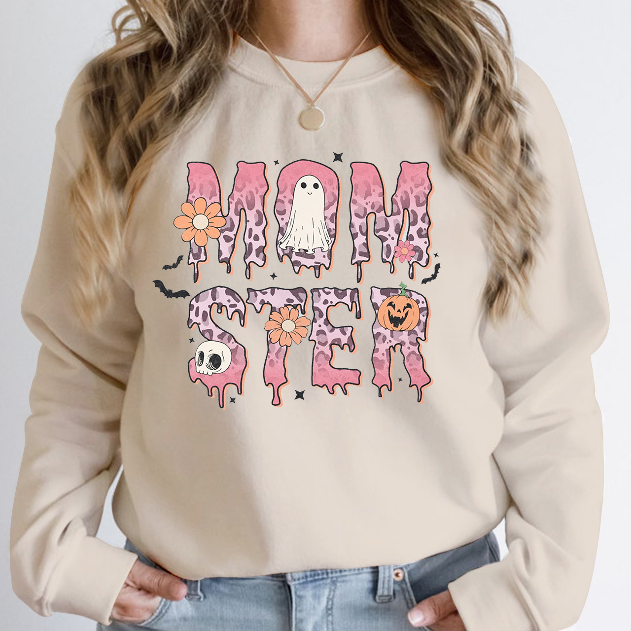 Momster Fall Sweatshirt For Halloween