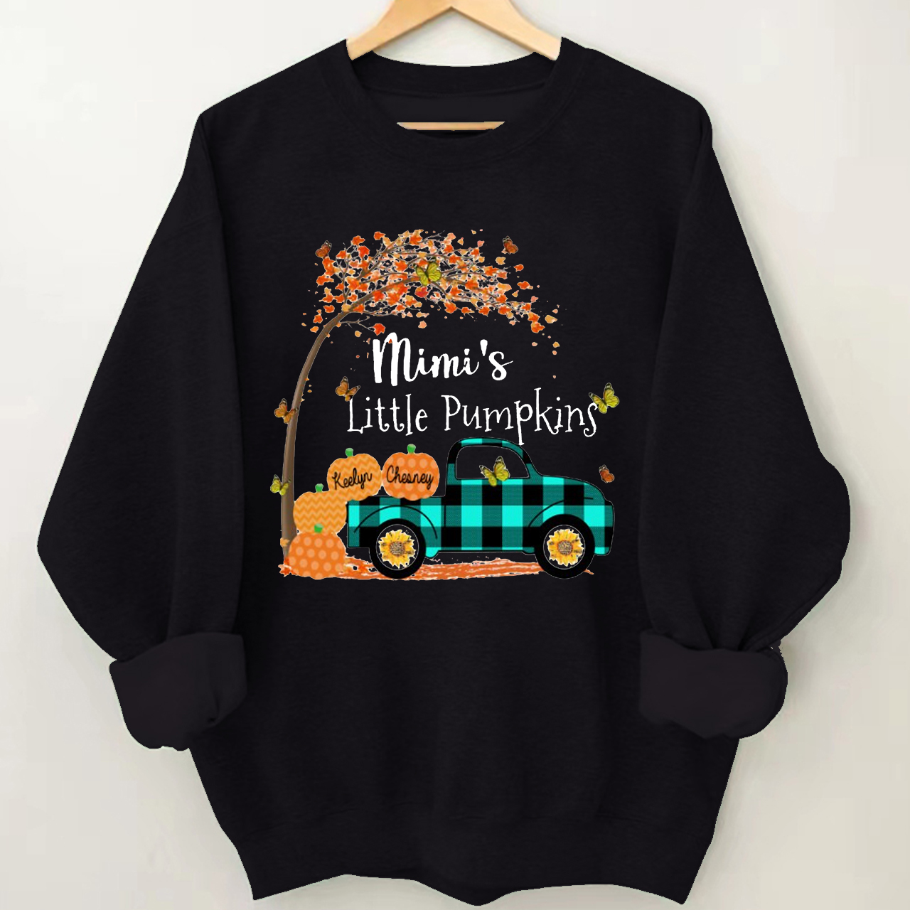 Personalized Pumpkin Truck Halloween Sweatshirt