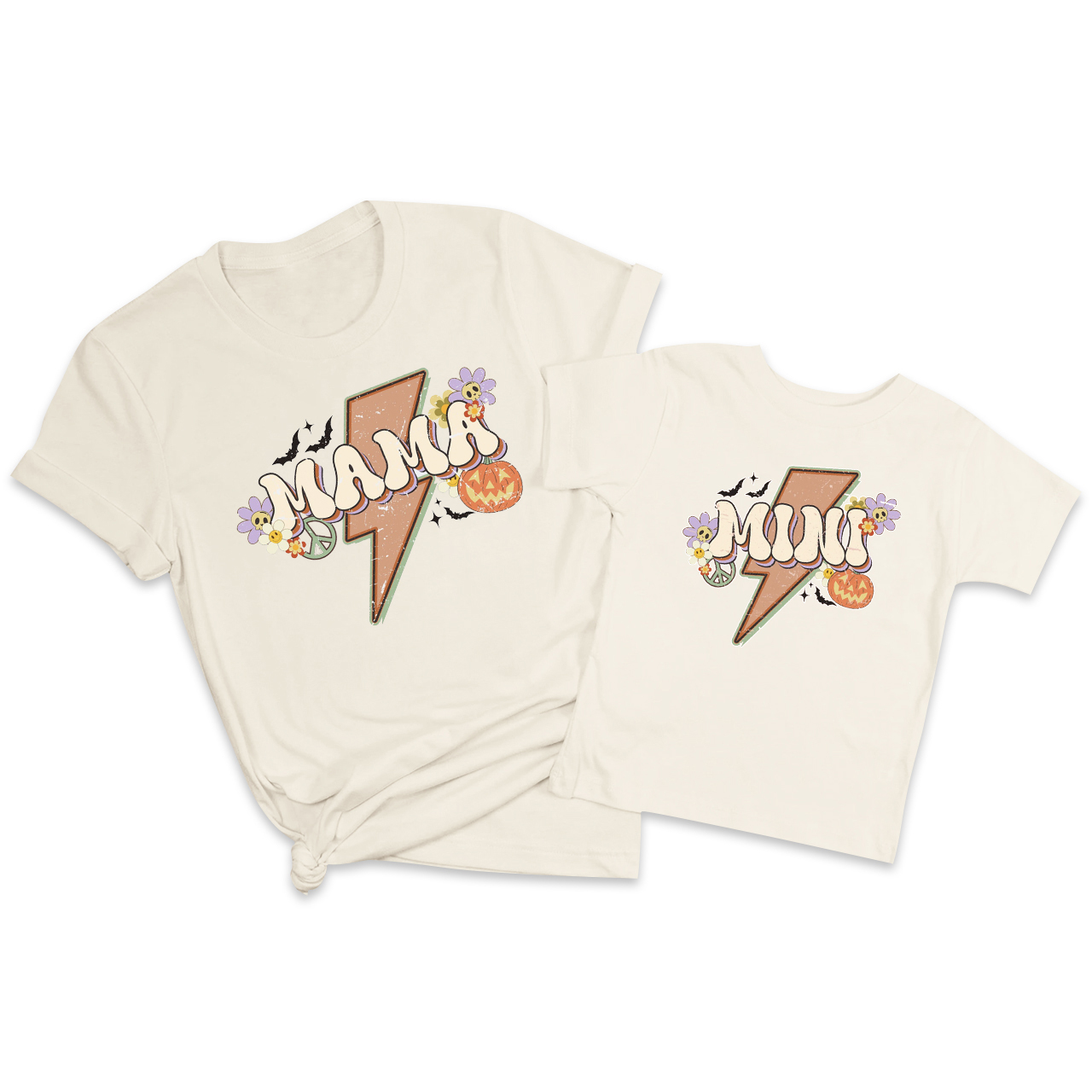 Halloween Flower Lightning Mama Mini Mom&Me Matching Shirt