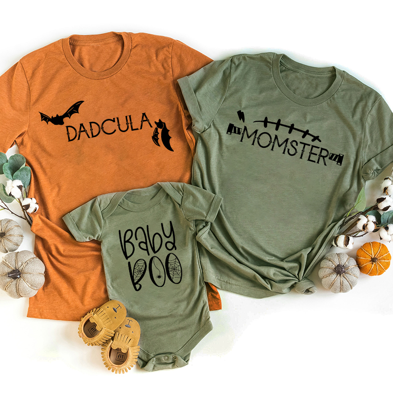 Halloween Family Dadcula Momster Baby Boo Shirts