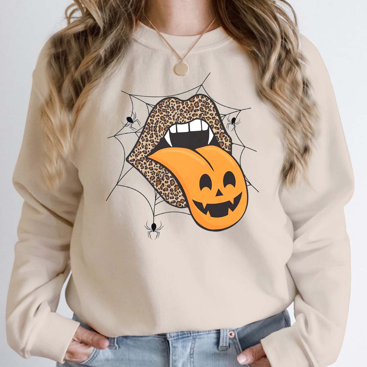 Halloween Lips Sweatshirt For Mama