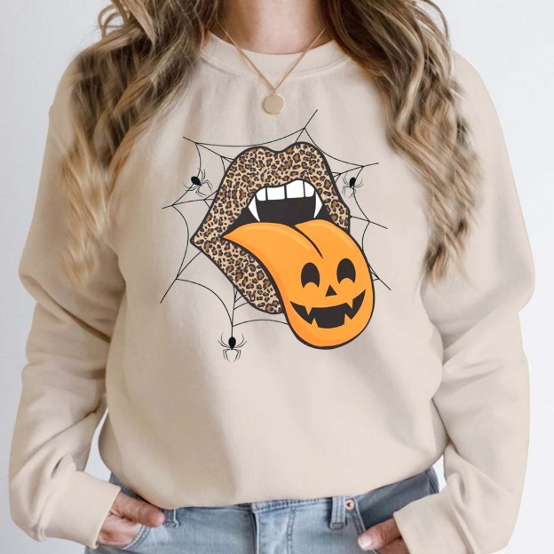 Halloween Lips Sweatshirt For Mama