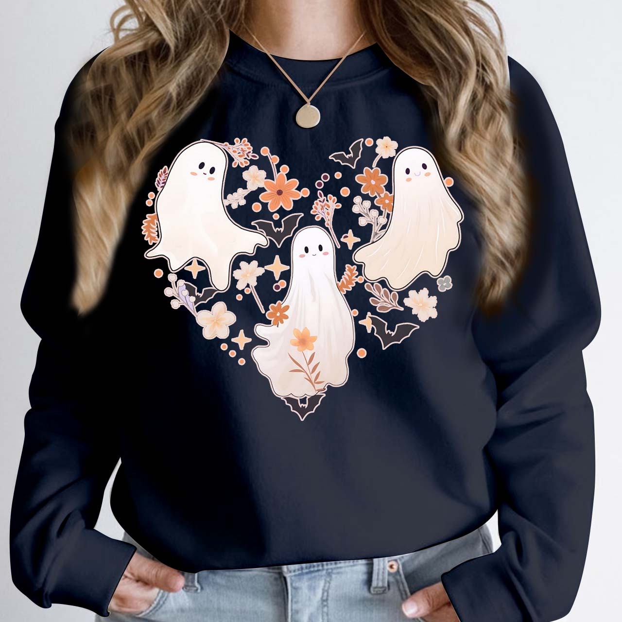 Cute Halloween Ghosts Sweatshirt For Mama