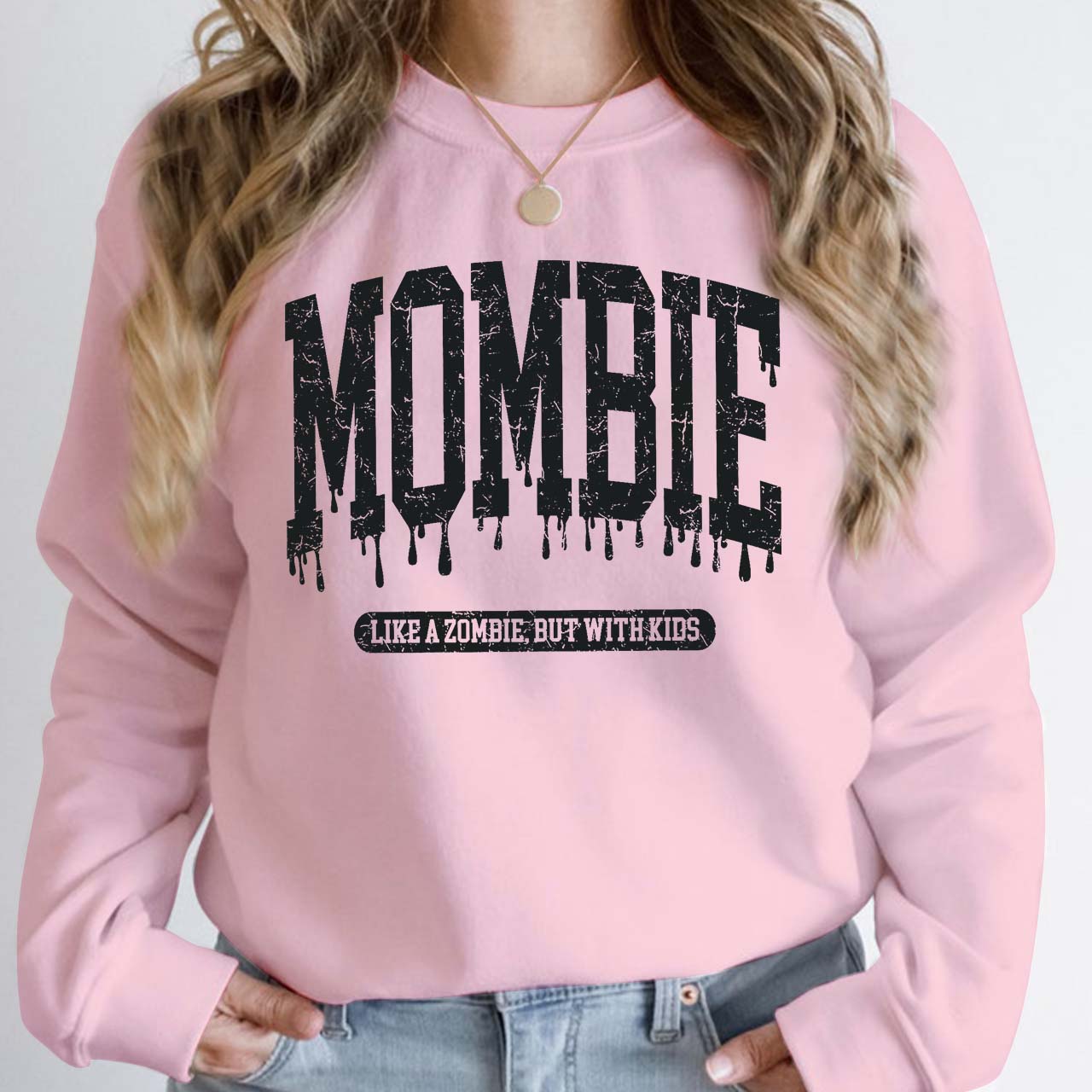 Halloween Mombie Like A Zombie But With Kids Sweatshirt For Mama