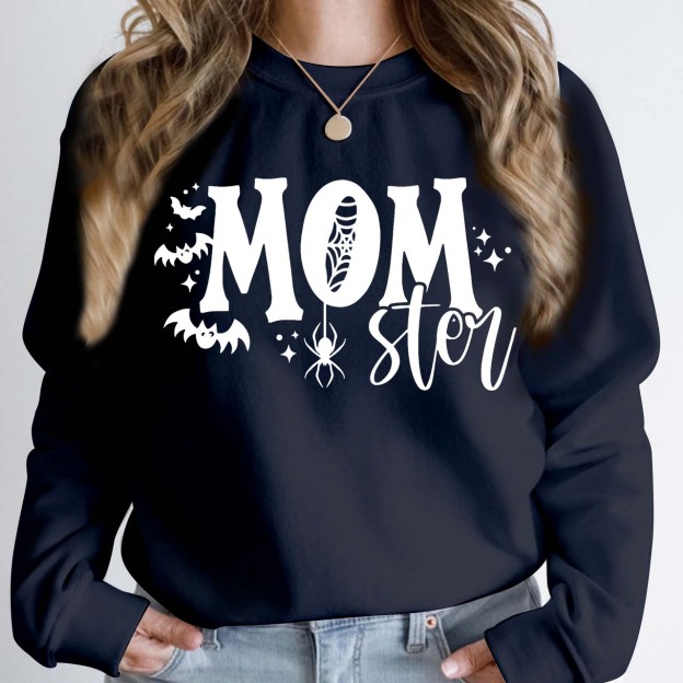 Halloween Spooky Momster Sweatshirt For Mama