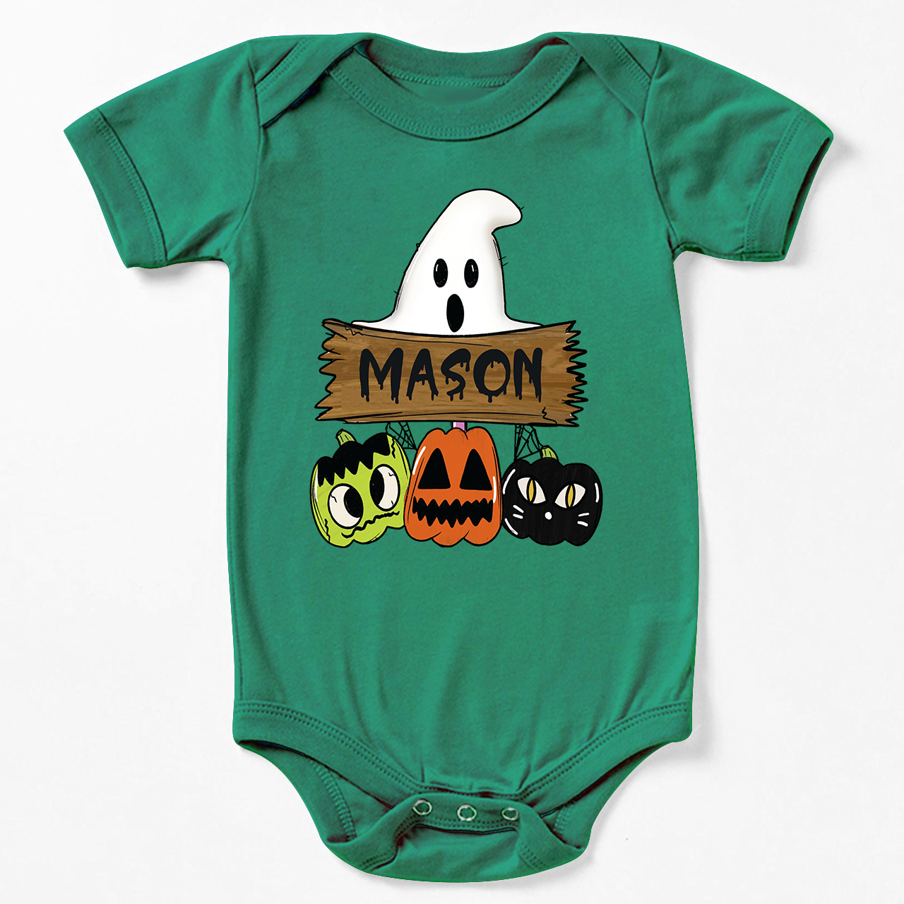 Custom Fall Halloween Pumpkin Cat Bodysuit For Baby Sale-Beepumpkin™