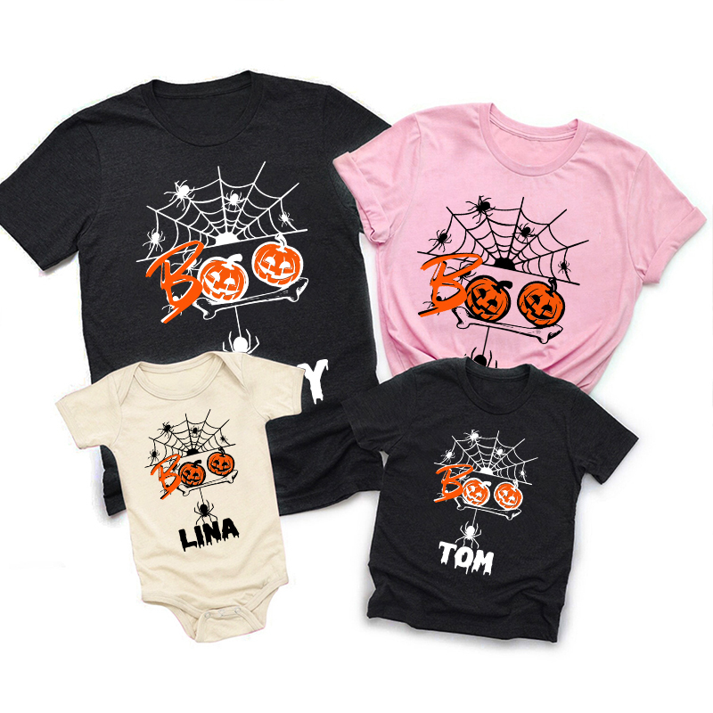 Personalized BOO Matching Ghost Family Halloween Shirts