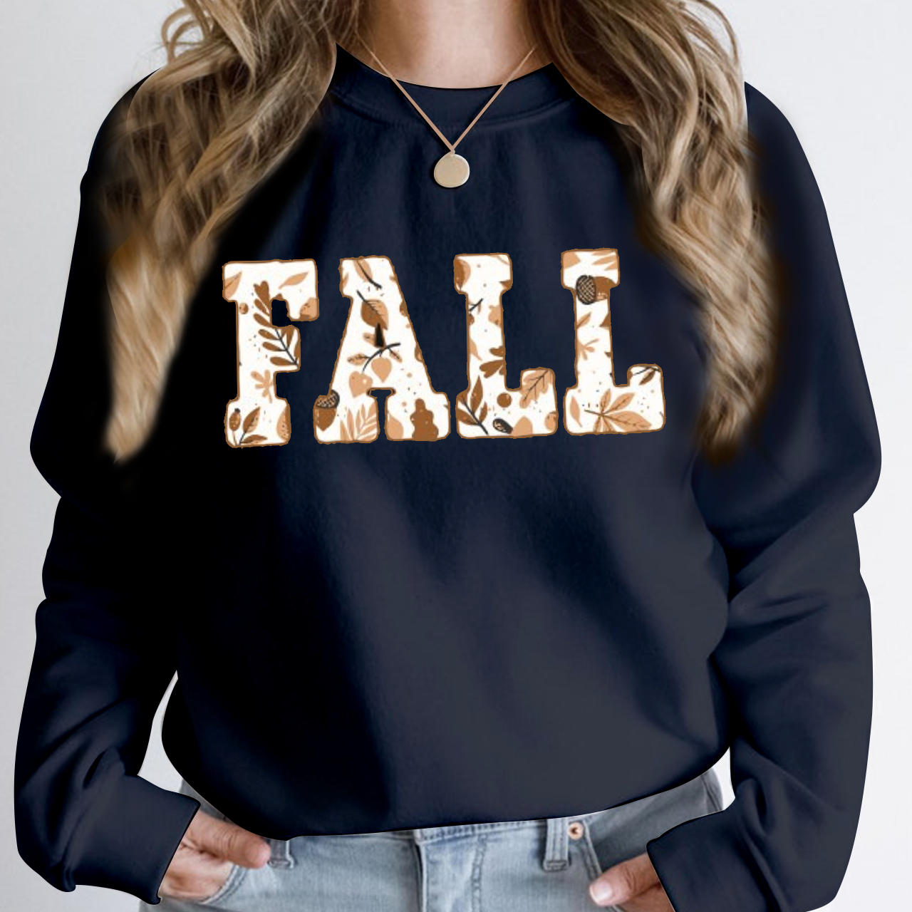 Halloween Fall Leaves Sweatshirt For Mama