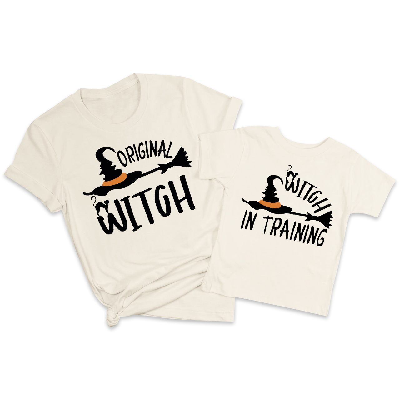 Original Witch & Witch in Training  Matching Halloween Shirts
