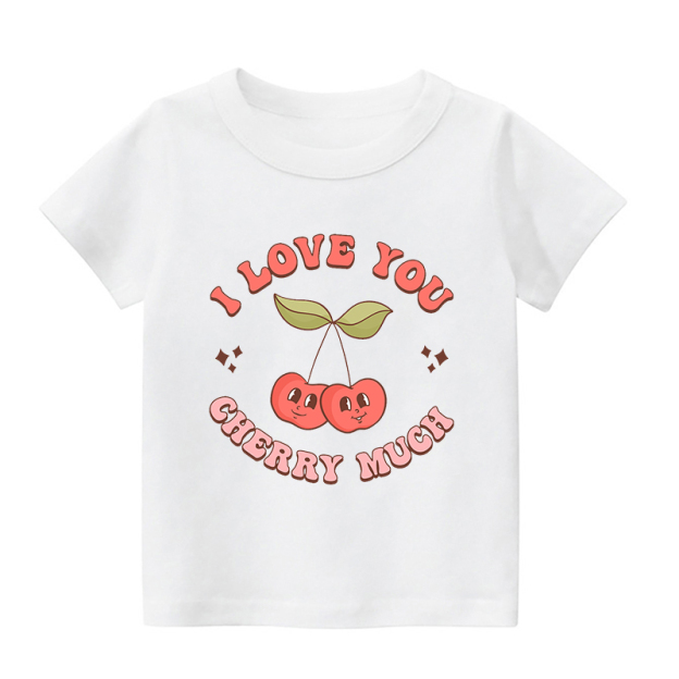 I Love You Cherry Much Kids Shirt